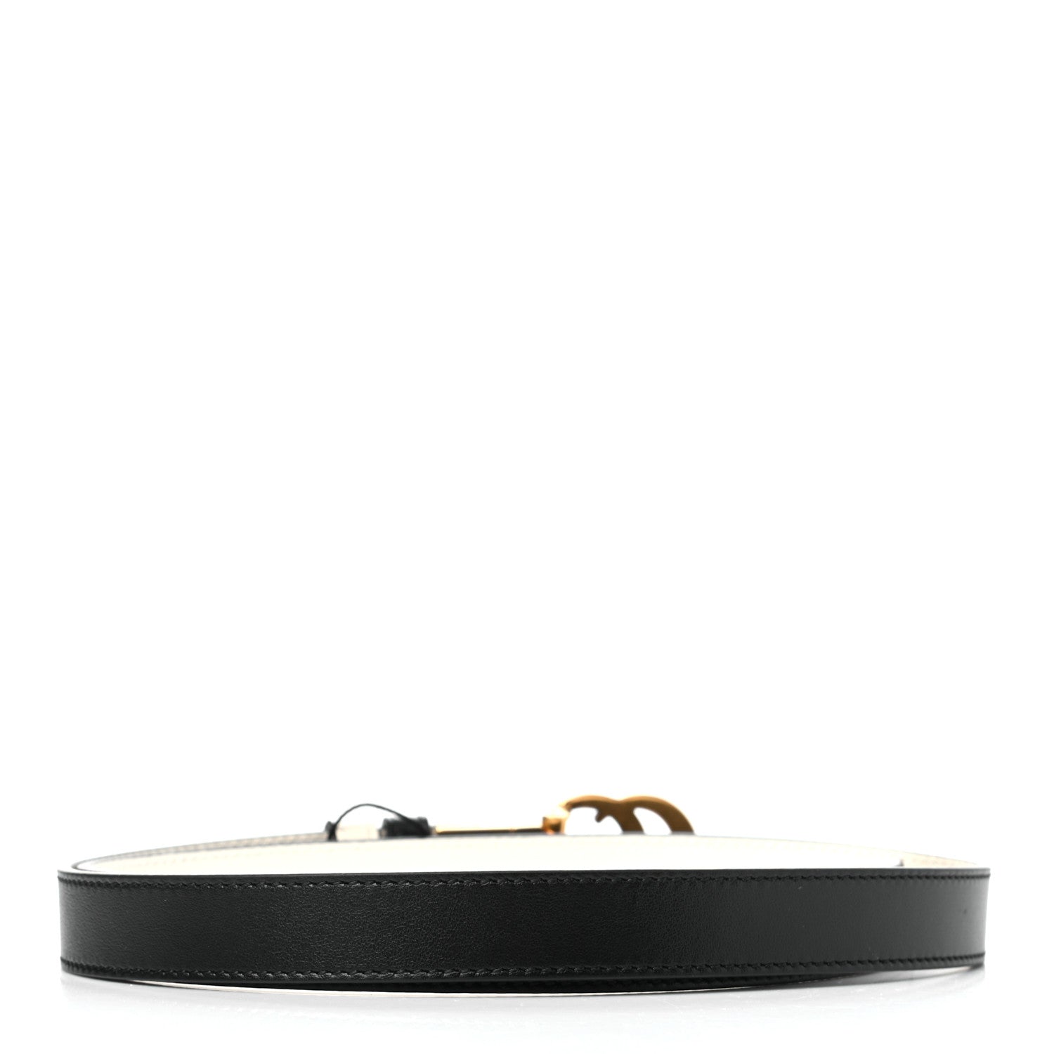 Gucci Plutone Calfskin Double G Reversible 20mm Belt 85 34 Black Mystic White 2 of 6