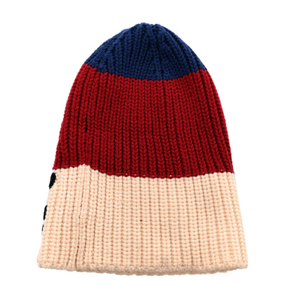 Gucci Wool Knit Beanie Hat M Navy Red 3 of 5