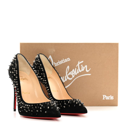 Christian Louboutin Veau Velours Studded Escarpic 100 Pumps 35.5 Black 8 of 8