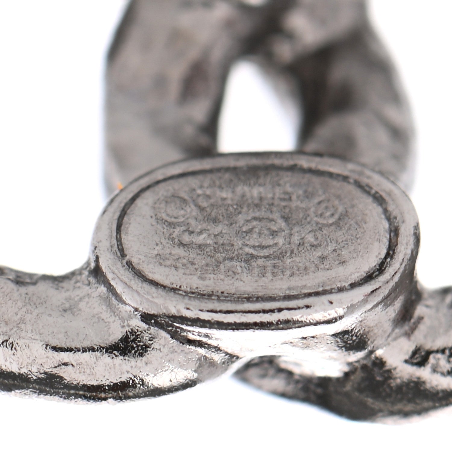 Chanel Ruthenium Crystal CC Earrings 4 of 4