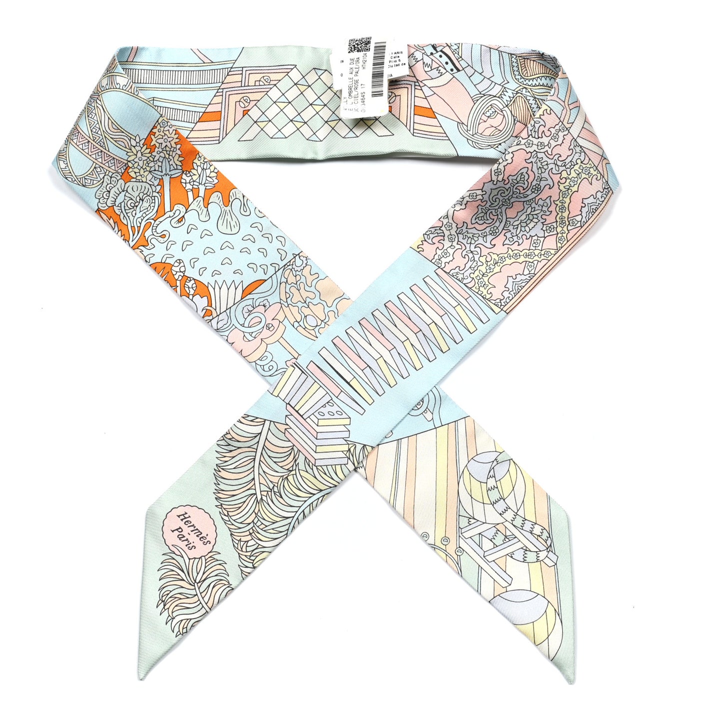Silk De l'Ombrelle Aux Duels Twilly Ciel Rose Pale Orange