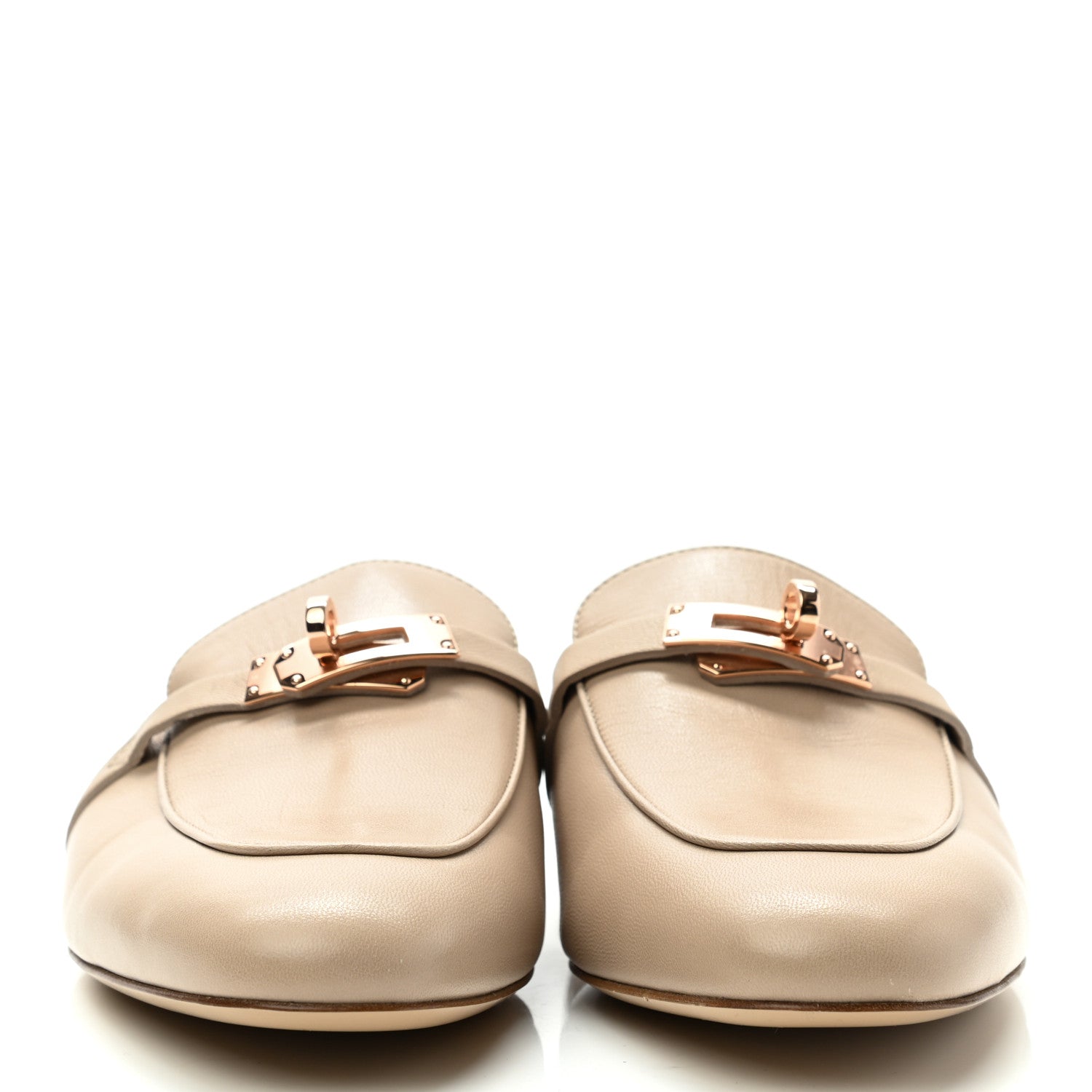 Hermes Calfskin Oz Mules 41 Blanc Gomme 2 of 10