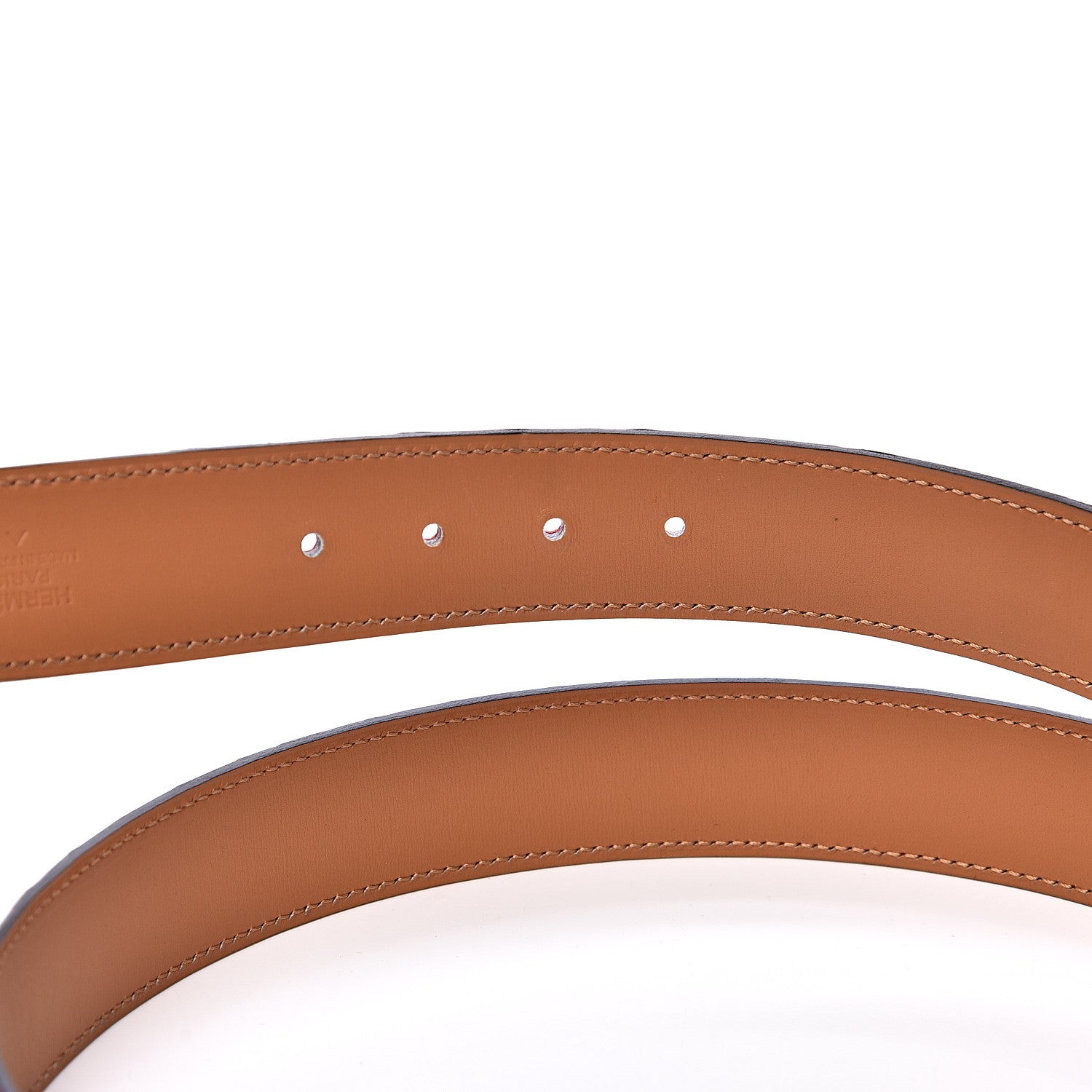 Hermes Shiny Porosus Crocodile 32mm Belt Strap 100 Geranium 3 of 7
