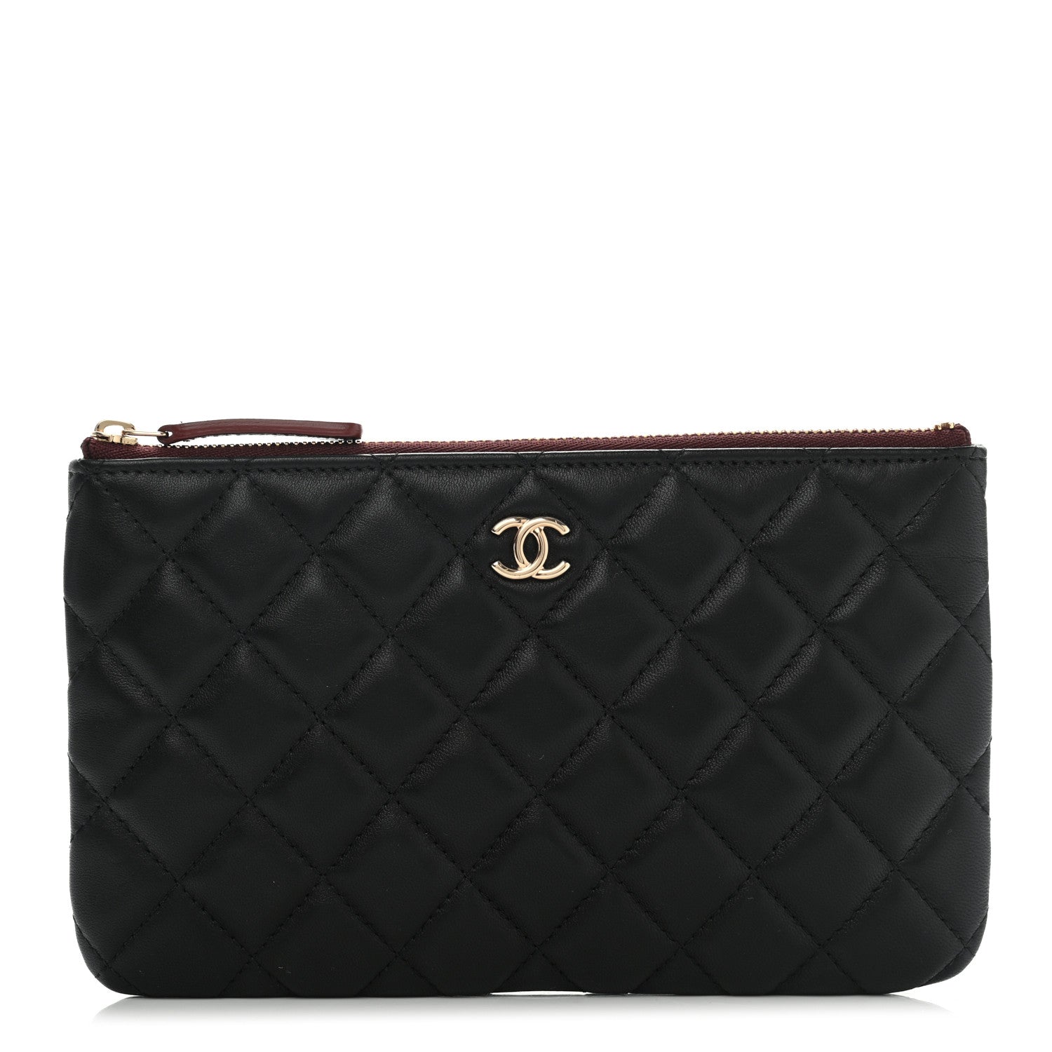 Chanel Lambskin Quilted Cosmetic Case Black 1 of 8
