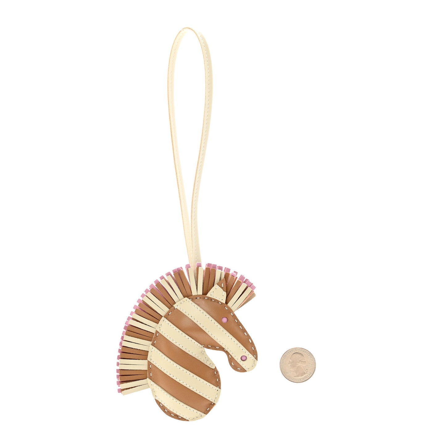 Milo Lambskin Geegee Savannah Bag Charm Craie Sesame Mauve Sylvestre