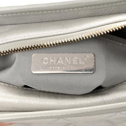 Chanel Metallic Aged Calfskin Quilted Small Gabrielle Hobo Silver 6 of 10