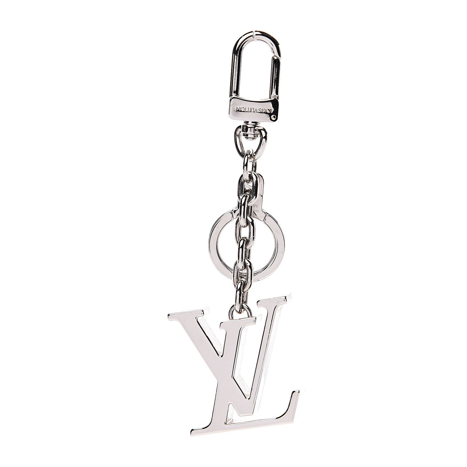 Louis Vuitton LV Facettes Bag Charm Key Holder Silver 1 of 3