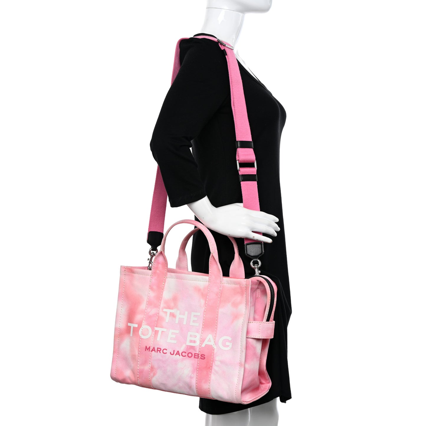 Cotton Canvas Medium The Traveler Tote Bag Tie Dye Pink