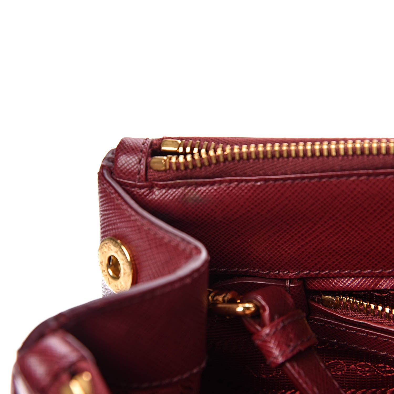 Prada Saffiano Medium Galleria Double Zip Tote Cherry 11 of 12