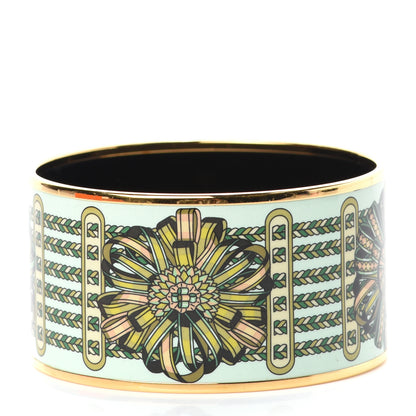 Hermes Enamel Printed Rubans de Cheval Extra Wide Bracelet 65 3 of 6
