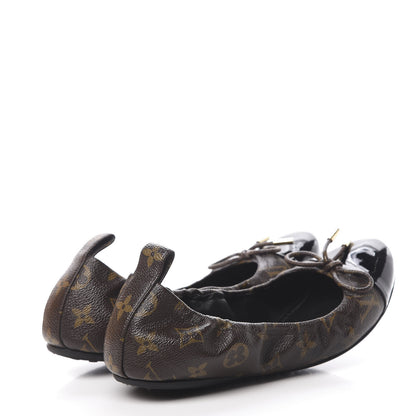 Louis Vuitton Monogram Flirty Ballerina Flats 37.5 Black 4 of 12