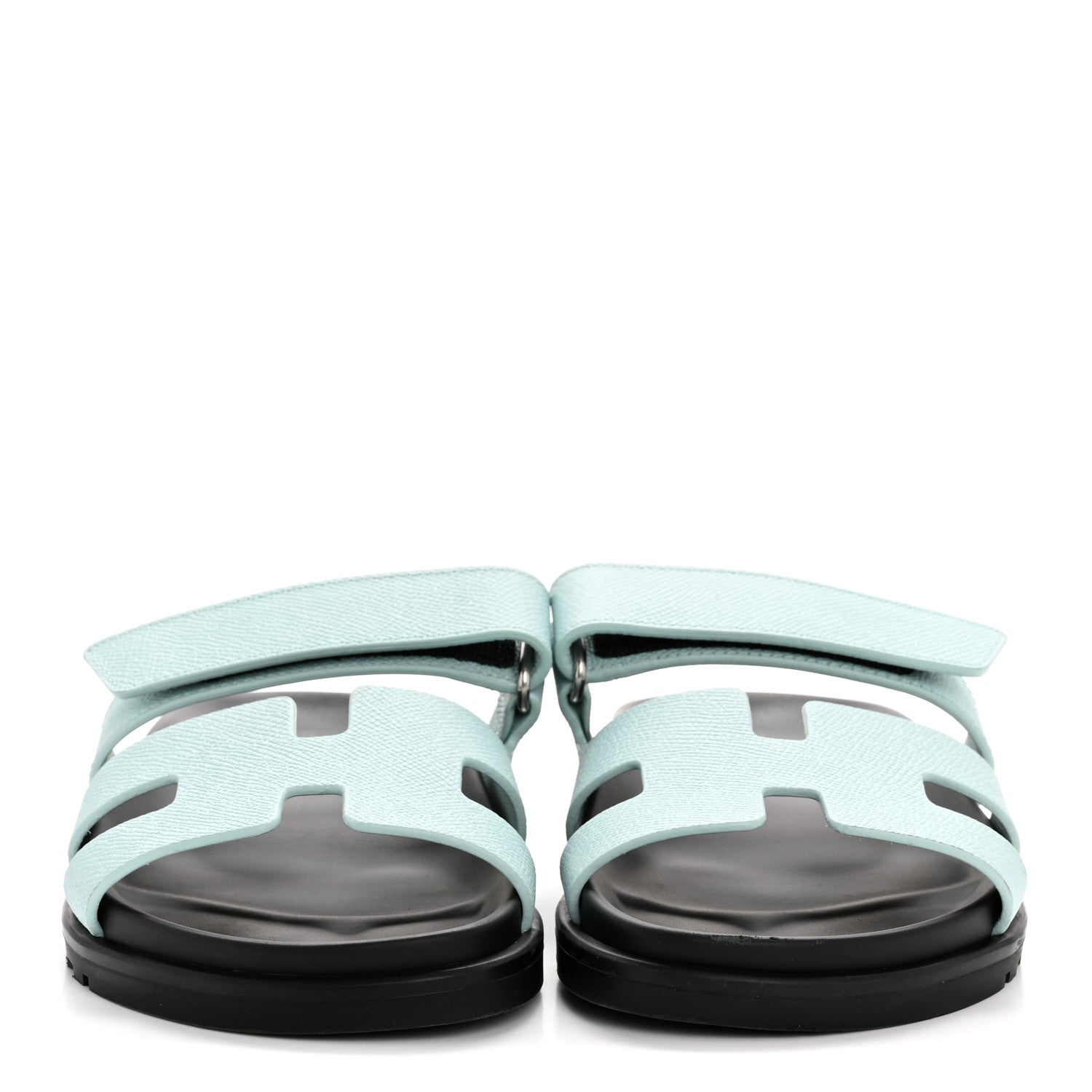 Hermes Epsom Womens Chypre Sandals 35.5 Bleu Cristaux 3 of 11
