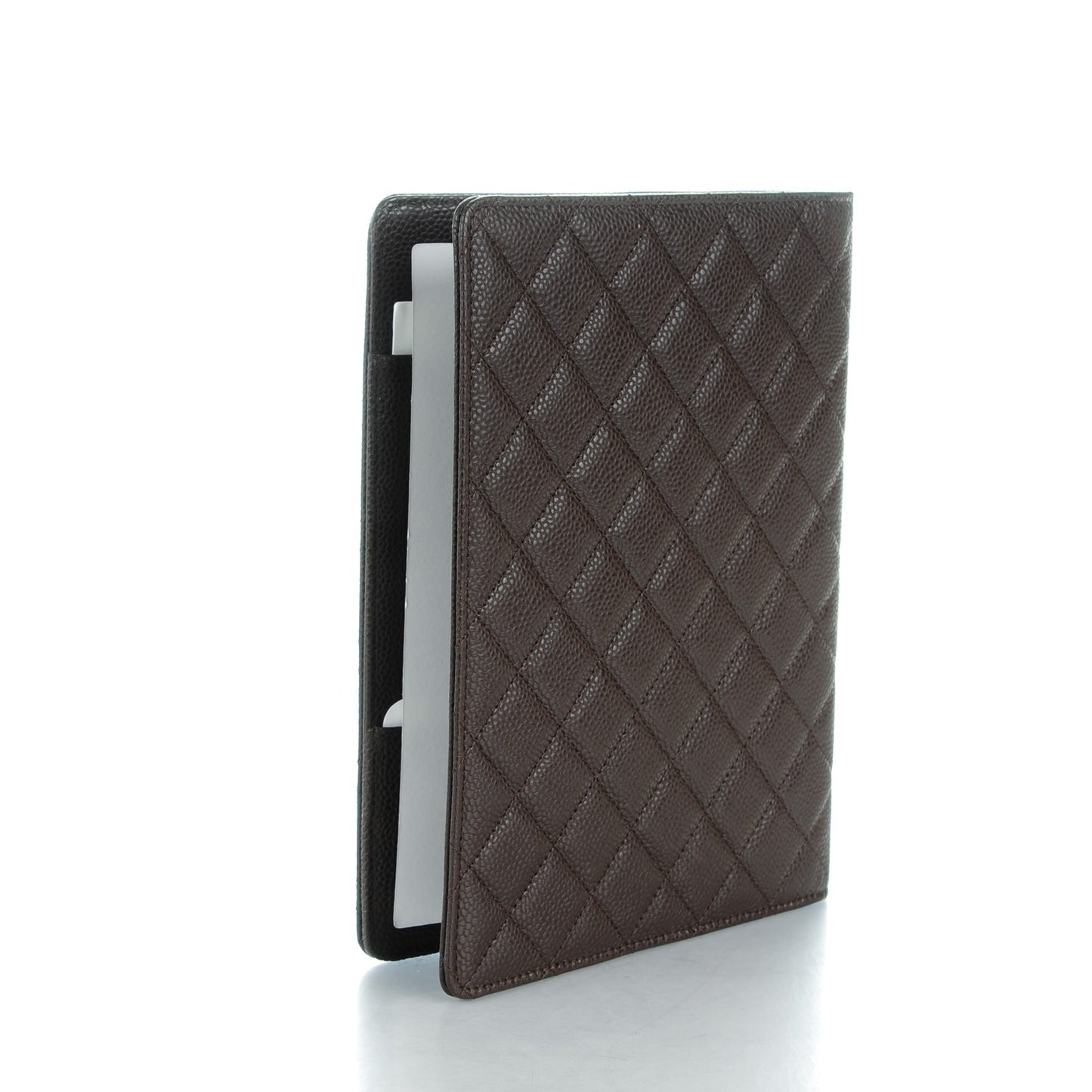 Caviar Quilted Notebook Dark Brown