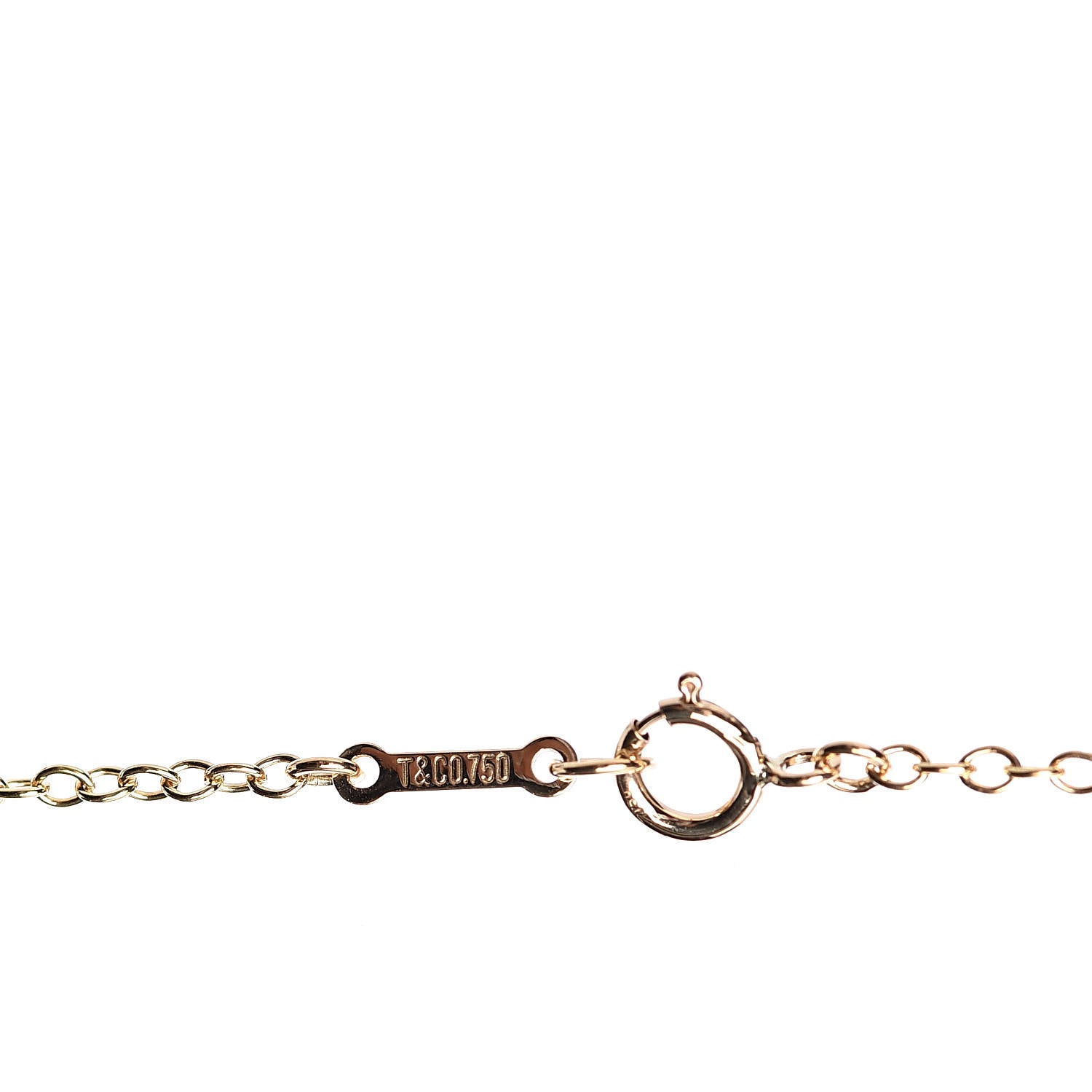 Tiffany 18K Yellow Gold Elsa Peretti Interlocking Ovals Pendant Necklace 5 of 6