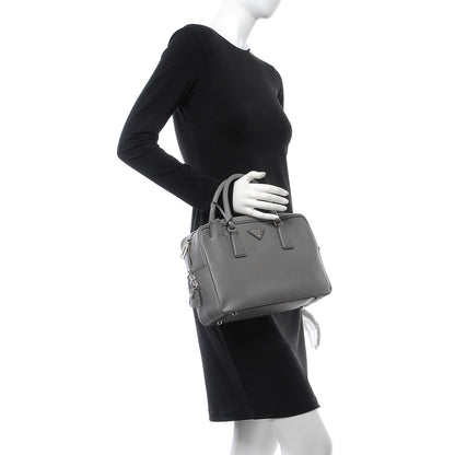 Prada Saffiano Lux Bowler Marmo 3 of 8