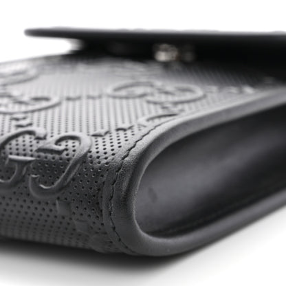 Gucci Calfskin GG Tennis Embossed Mini Crossbody Bag Black 10 of 10