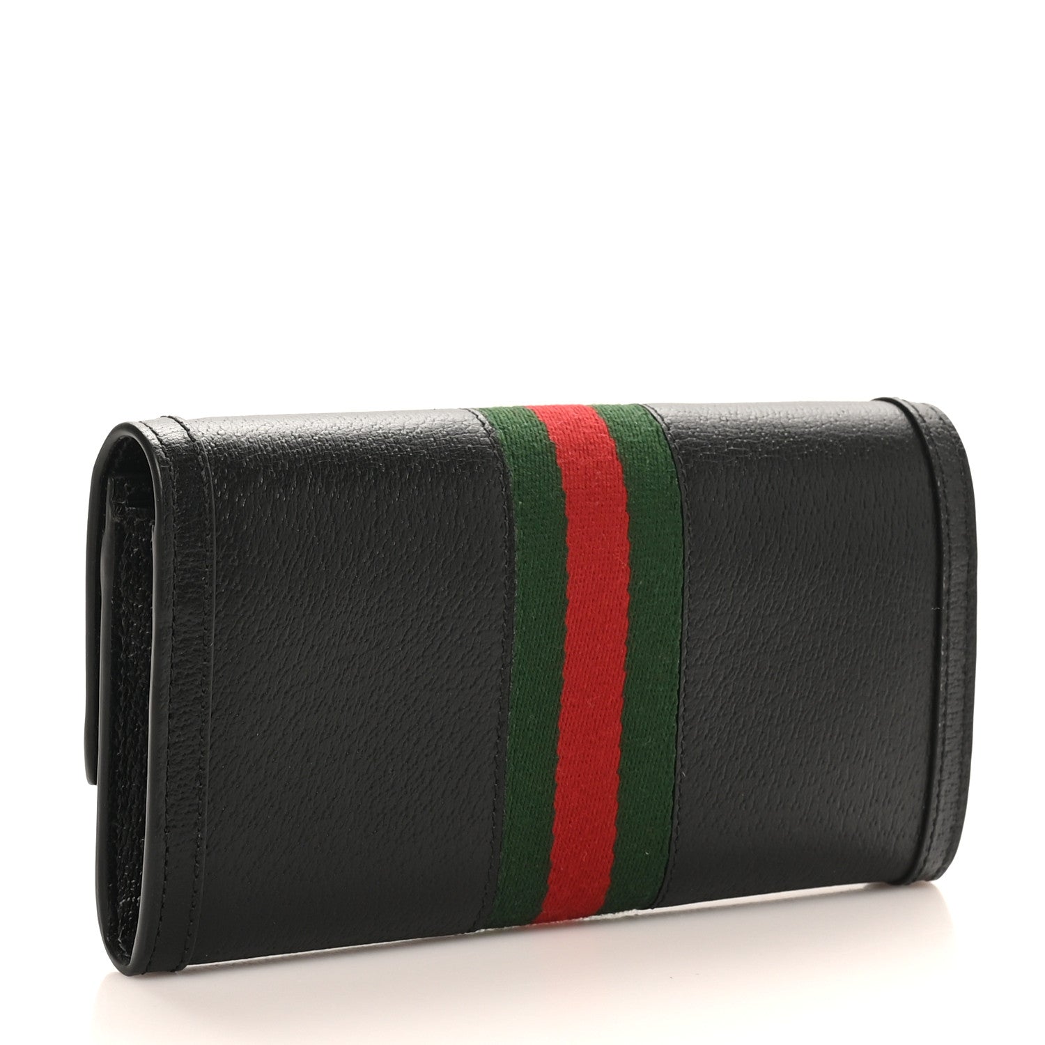 Gucci Calfskin Web Ophidia Continental Wallet Black 3 of 9