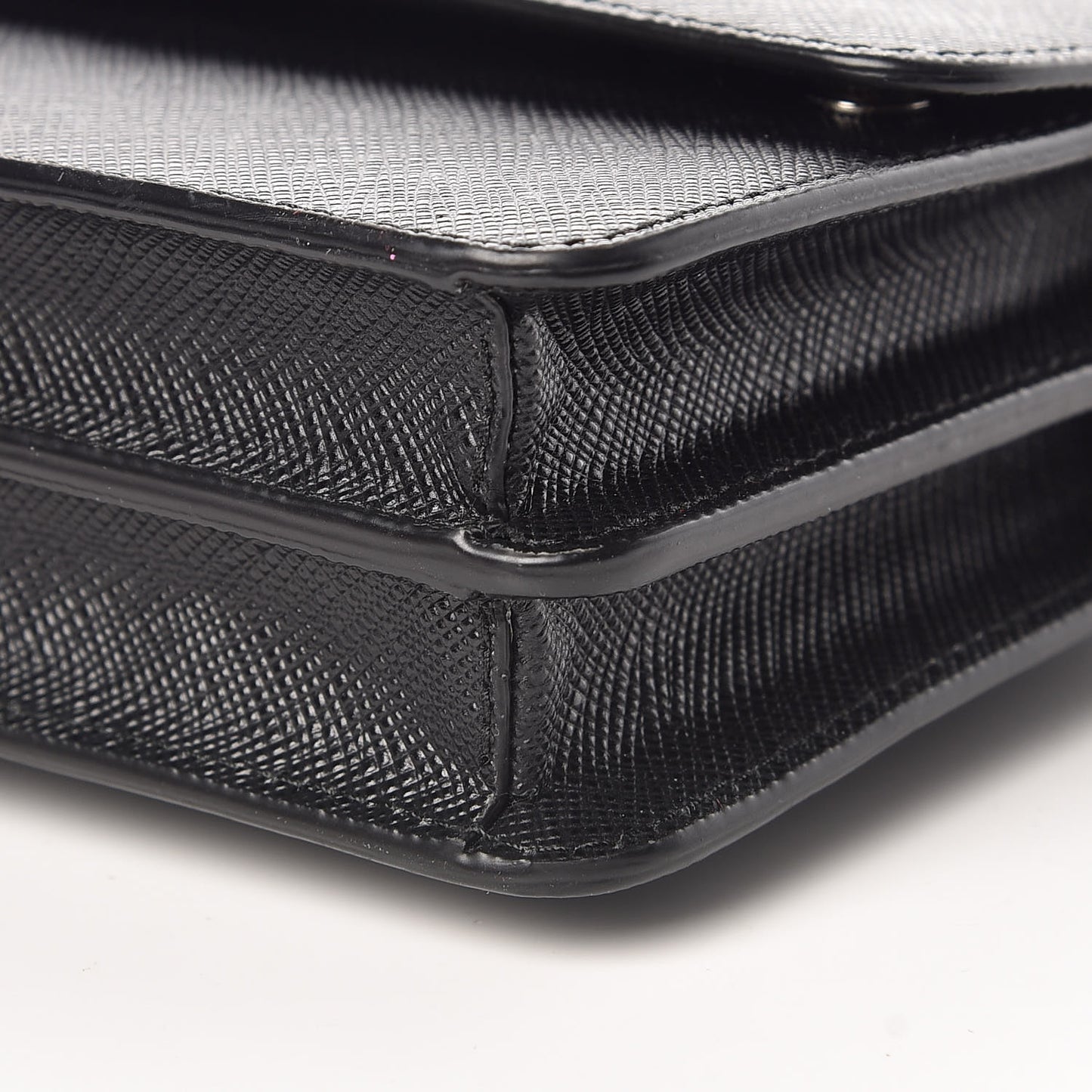 Saffiano Crossbody Wallet Black