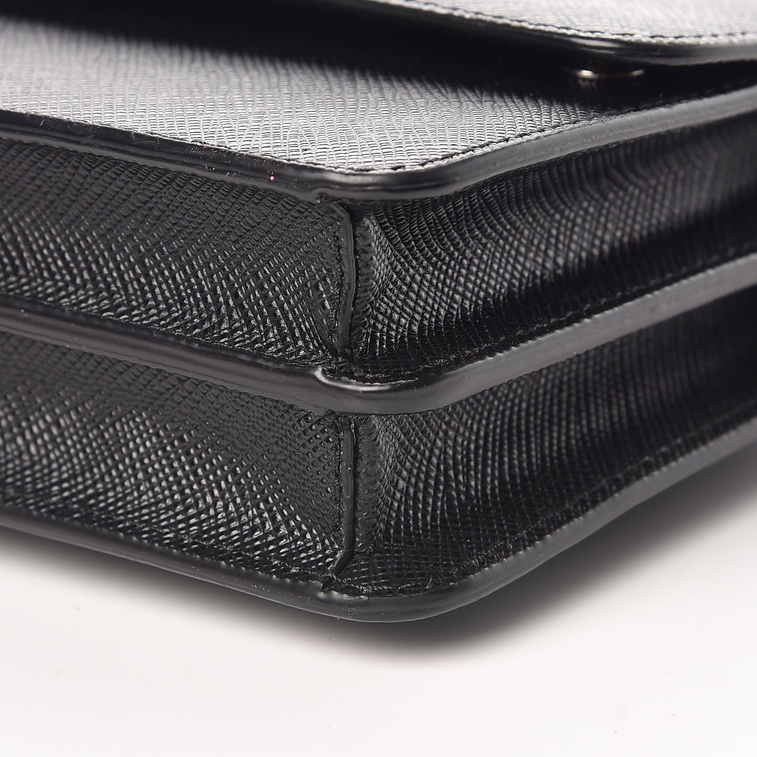 Prada Saffiano Crossbody Wallet Black 9 of 9