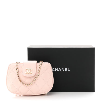 Chanel Lambskin Quilted Mini CC Chain Bag Light Pink 11 of 11