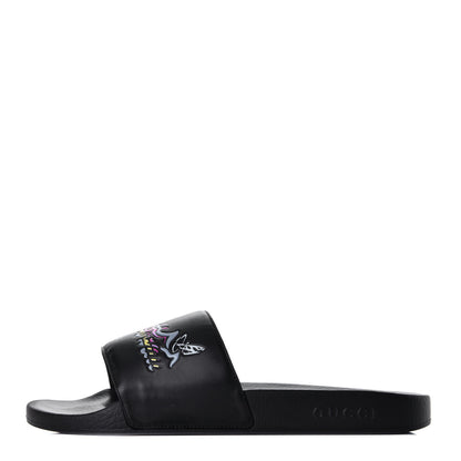 Gucci Rubber Mens Hawaii Pool Slide Sandals 10 Black Multicolor 1 of 8