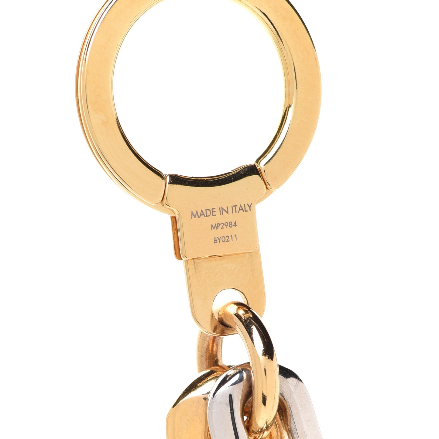 Metal LV Edge Chain Bag Charm Silver Gold
