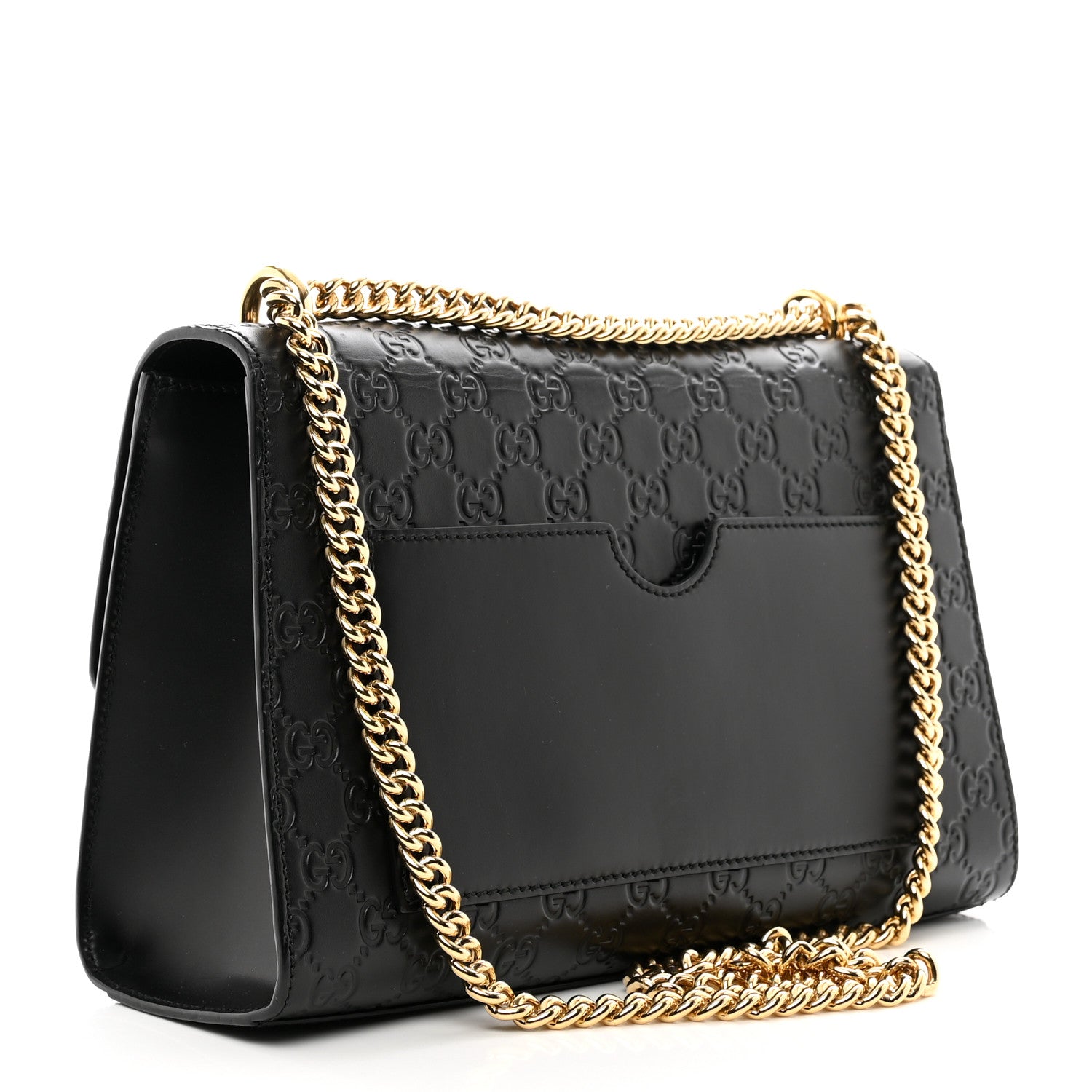 Gucci Guccissima Medium Padlock Shoulder Bag Black 3 of 12