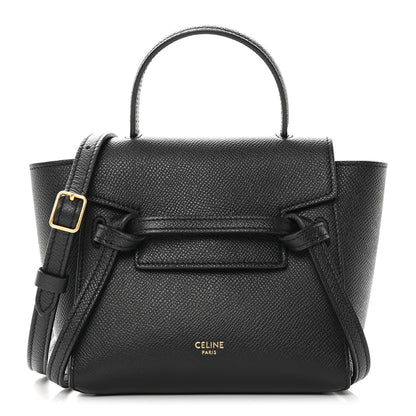 Celine Grained Calfskin Pico Belt Bag Black 1 of 9