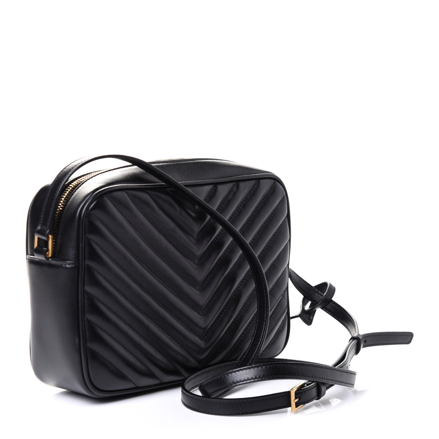 Saint Laurent Calfskin Matelasse Monogram Lou Camera Bag Black 2 of 4