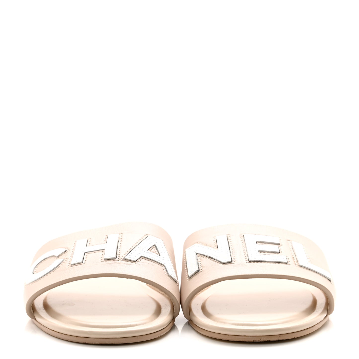 Calfskin Patent Calfskin Logo Mules 38.5 Beige