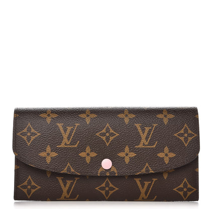 Louis Vuitton Monogram Emilie Wallet Rose Ballerine 1 of 6