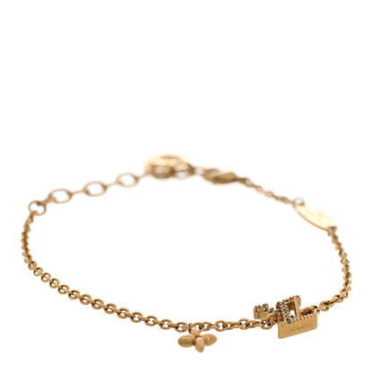 Louis Vuitton Metal Crystal LV Iconic Bracelet Gold 1 of 6