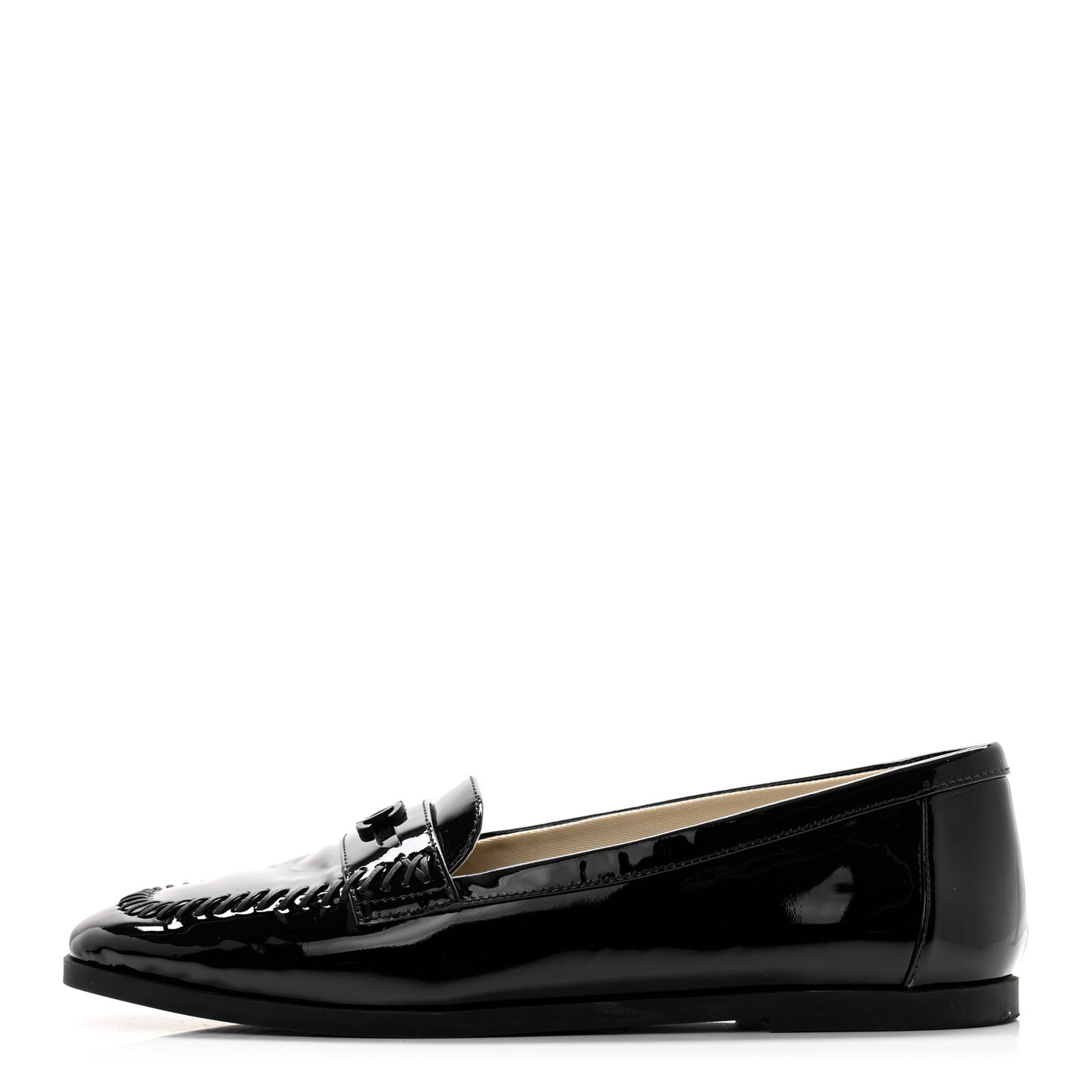 Patent CC Mocassin Loafers 39.5 Black