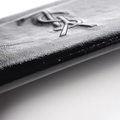 Saint Laurent Textured Patent Monogram Large Belle De Jour Clutch Black 7 of 10