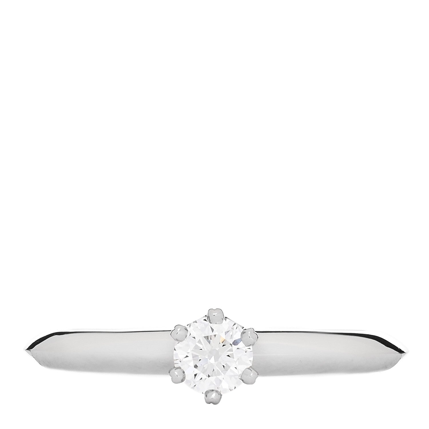 Tiffany Platinum Diamond .18ct Solitaire Engagement Ring 48 4.5 1 of 7
