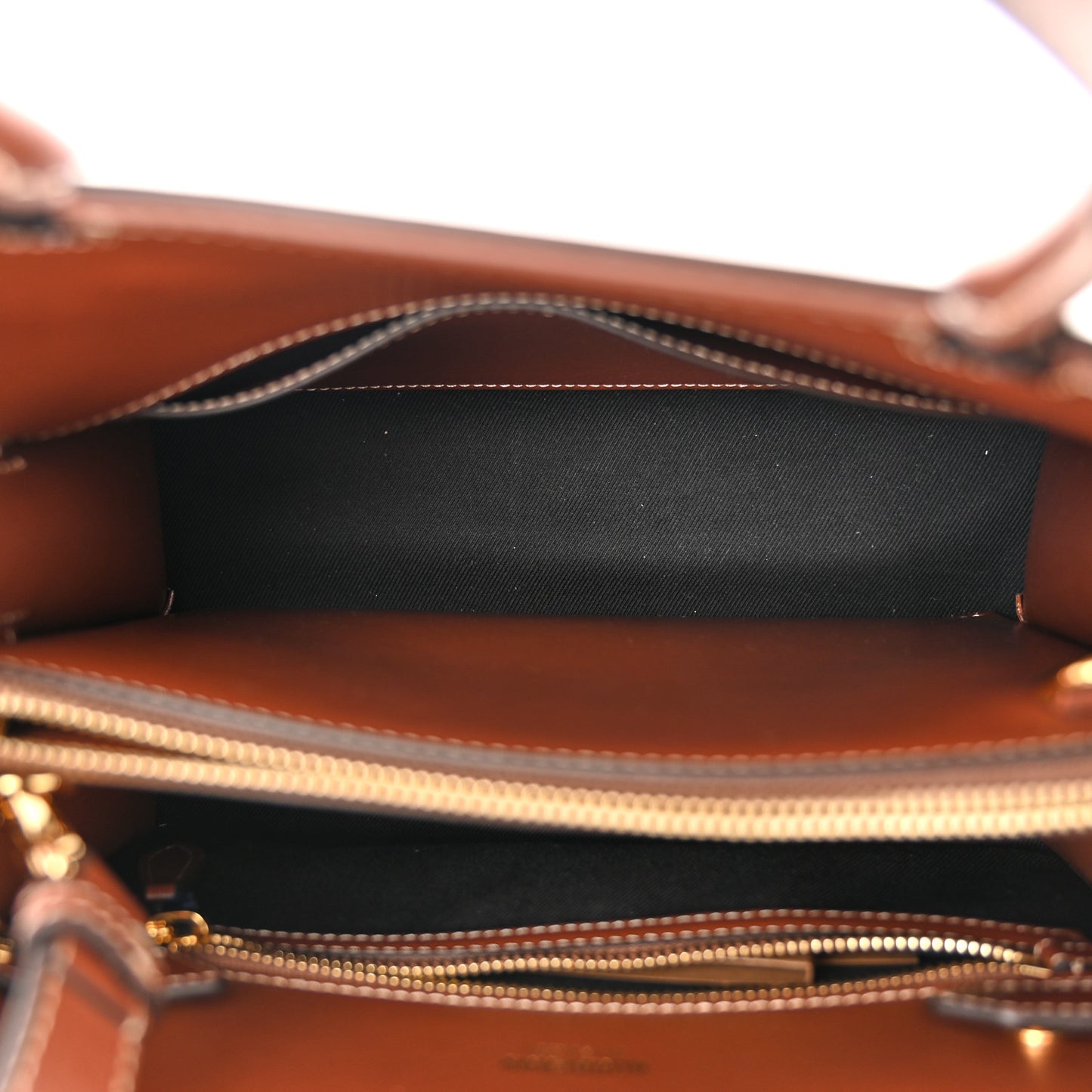 Calfskin Vintage Check Mini Two Handle Title Bag Archive Beige