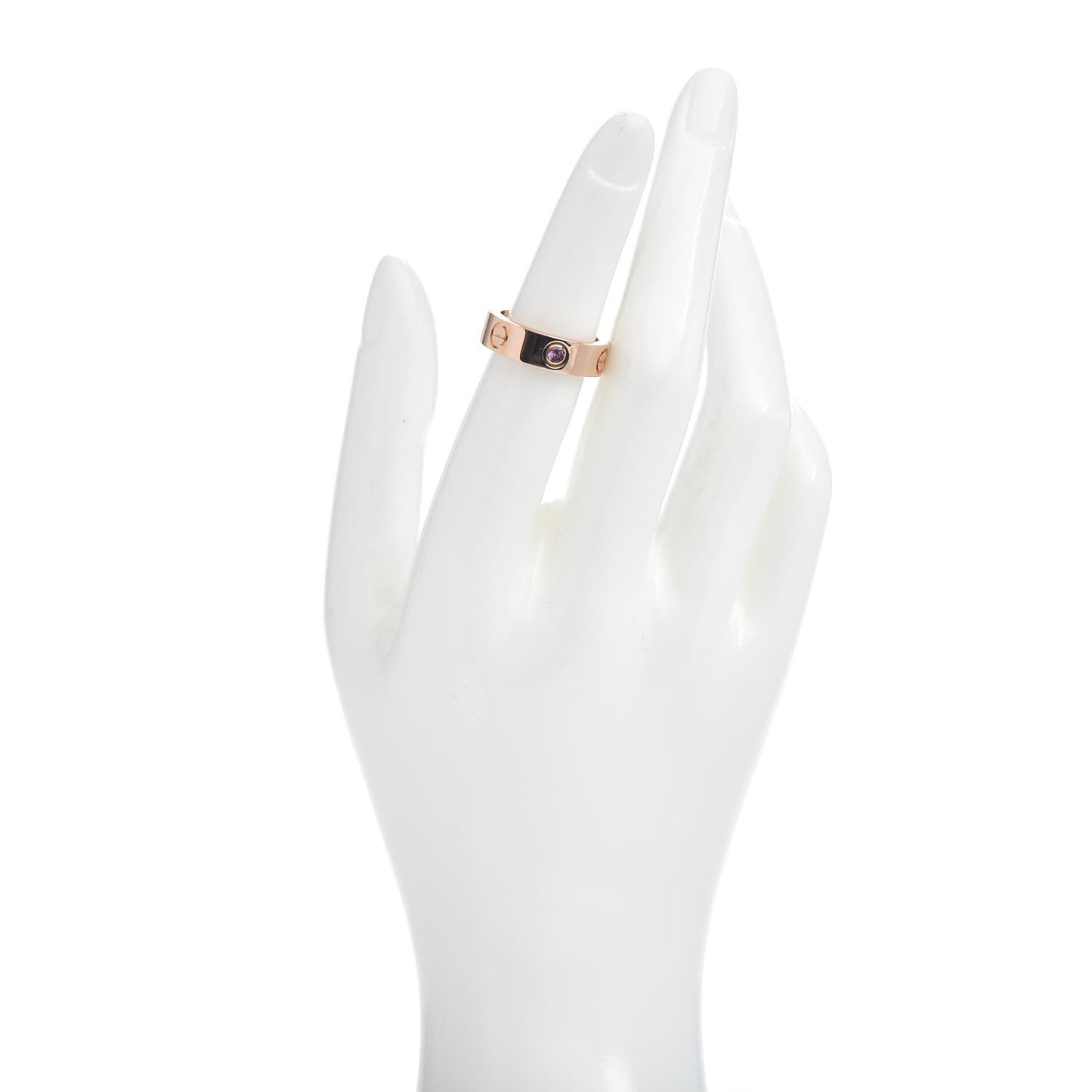 18K Pink Gold Pink Sapphire 5.5mm LOVE Ring 51 5.75