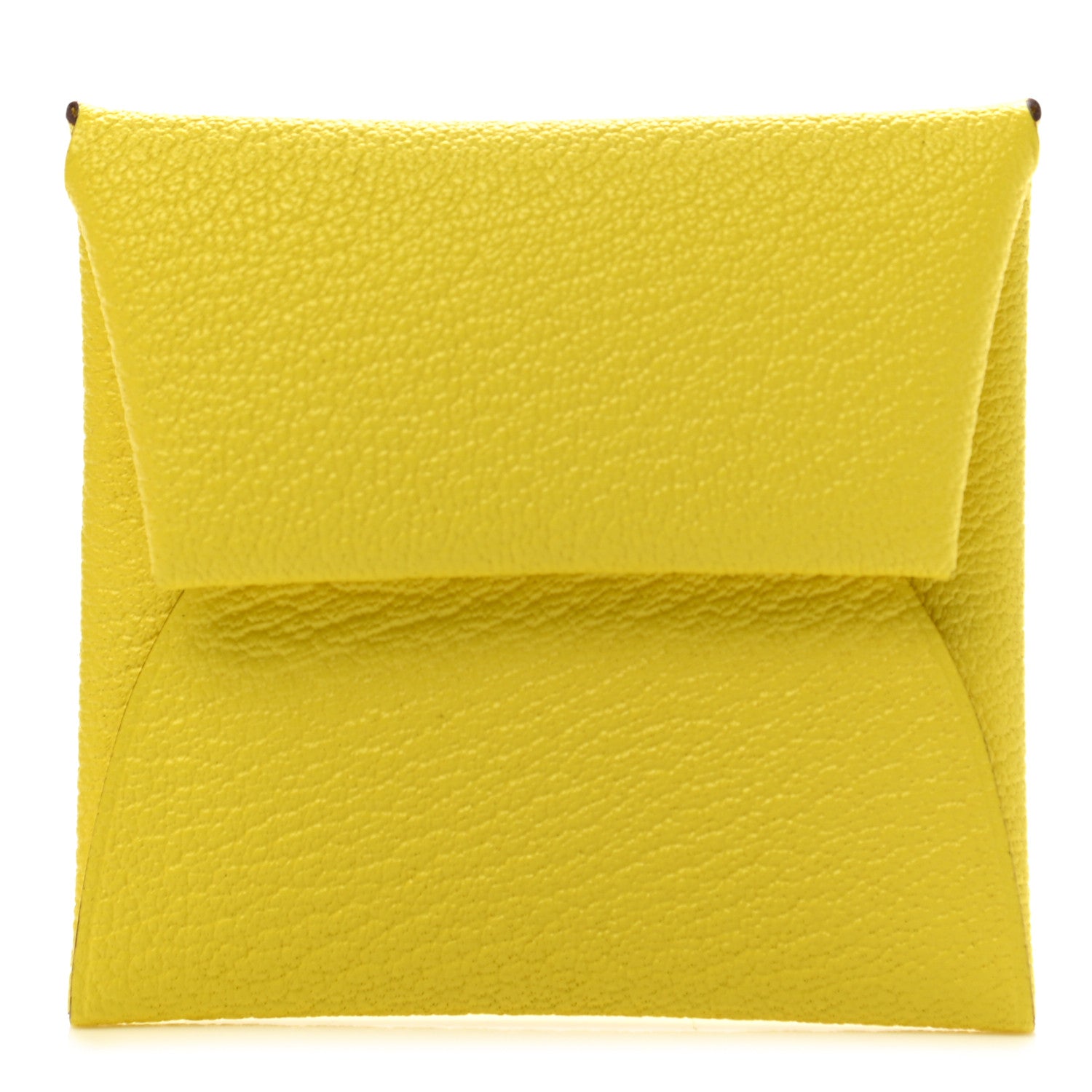 Hermes Chevre Mysore Bastia Coin Purse Jaune Citron 1 of 8