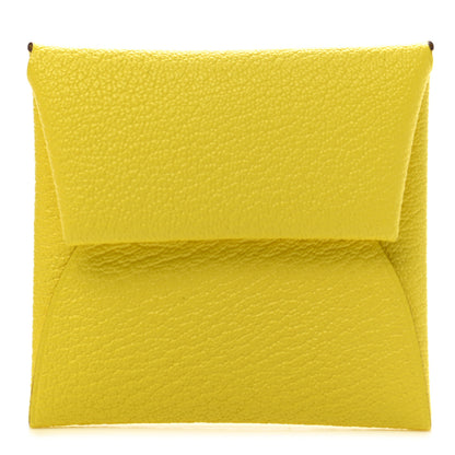 Hermes Chevre Mysore Bastia Coin Purse Jaune Citron 1 of 8