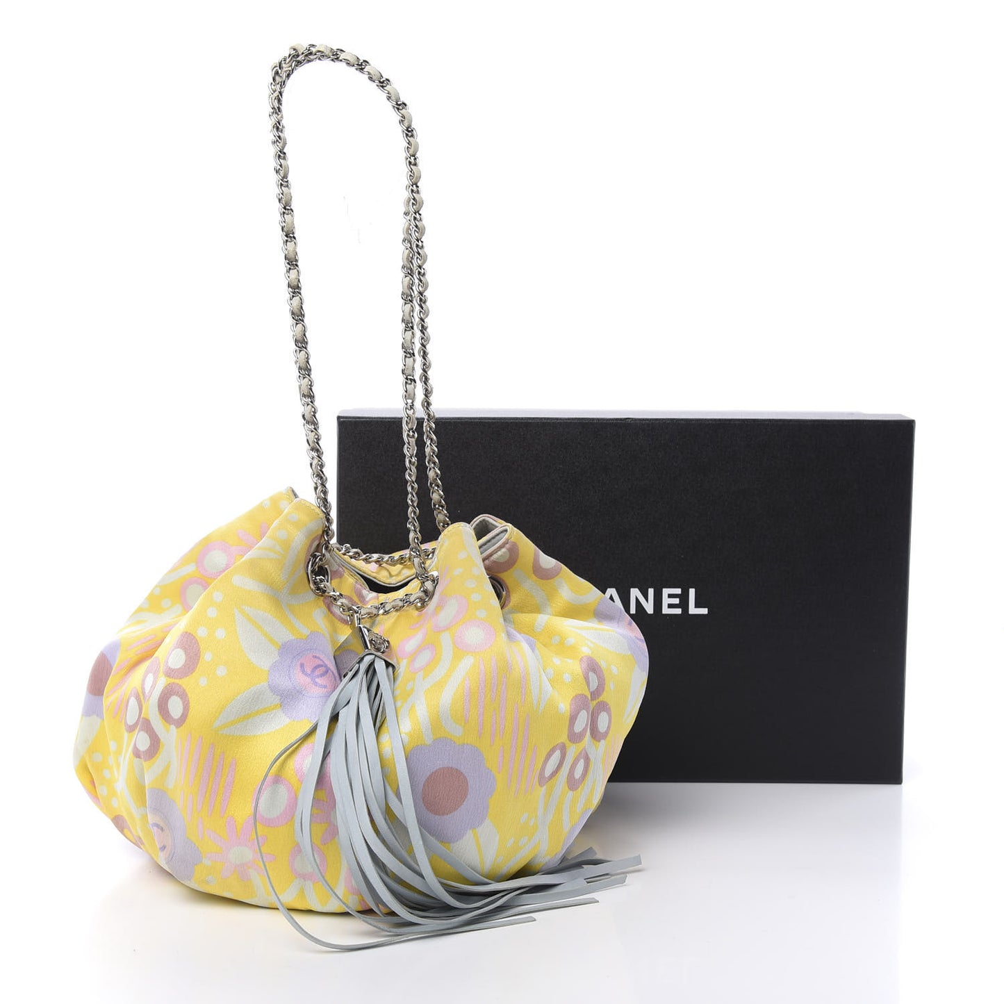 Satin CC Camellia Chain Bag Multicolor