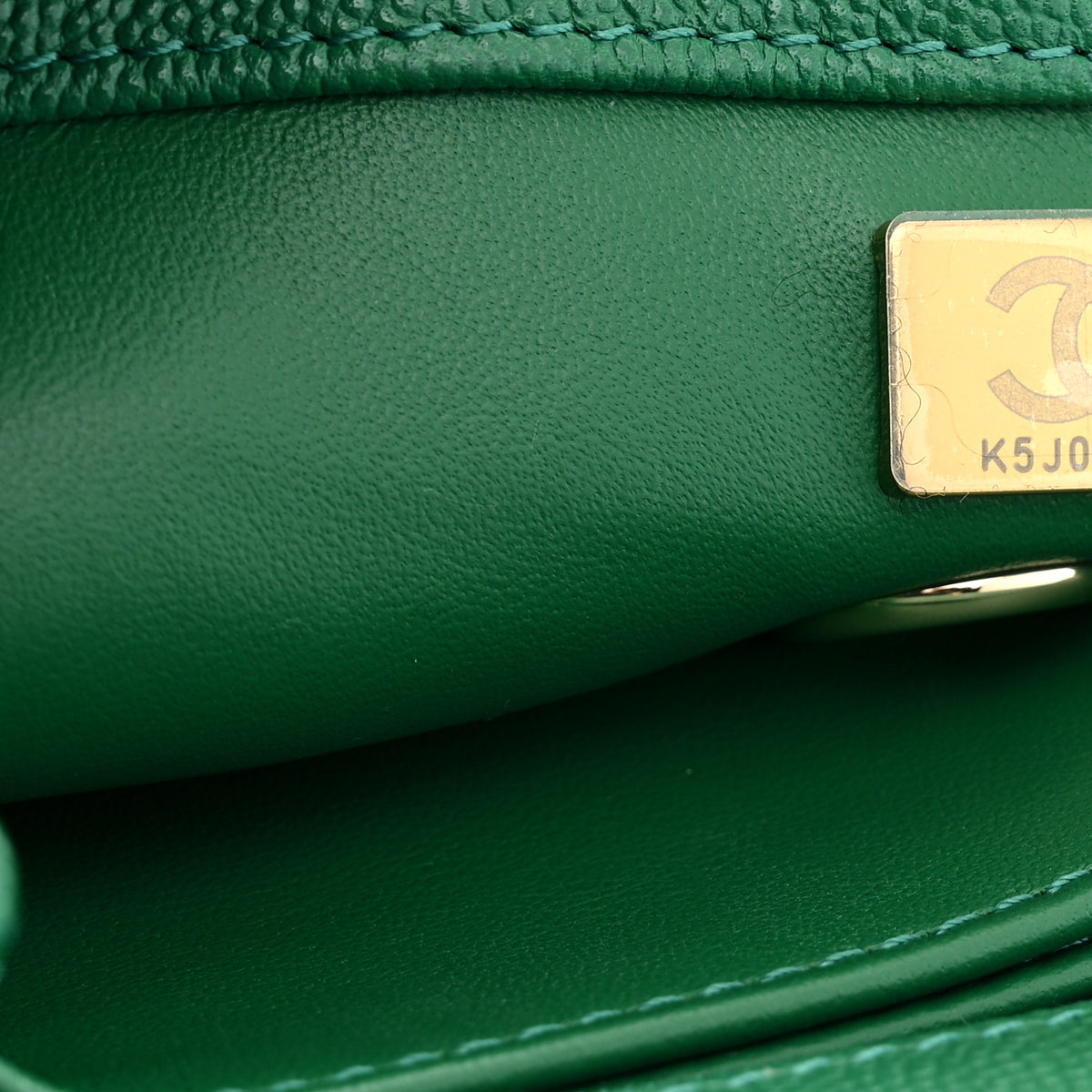 Chanel Caviar Quilted Mini Coco Handle Flap Green 7 of 11