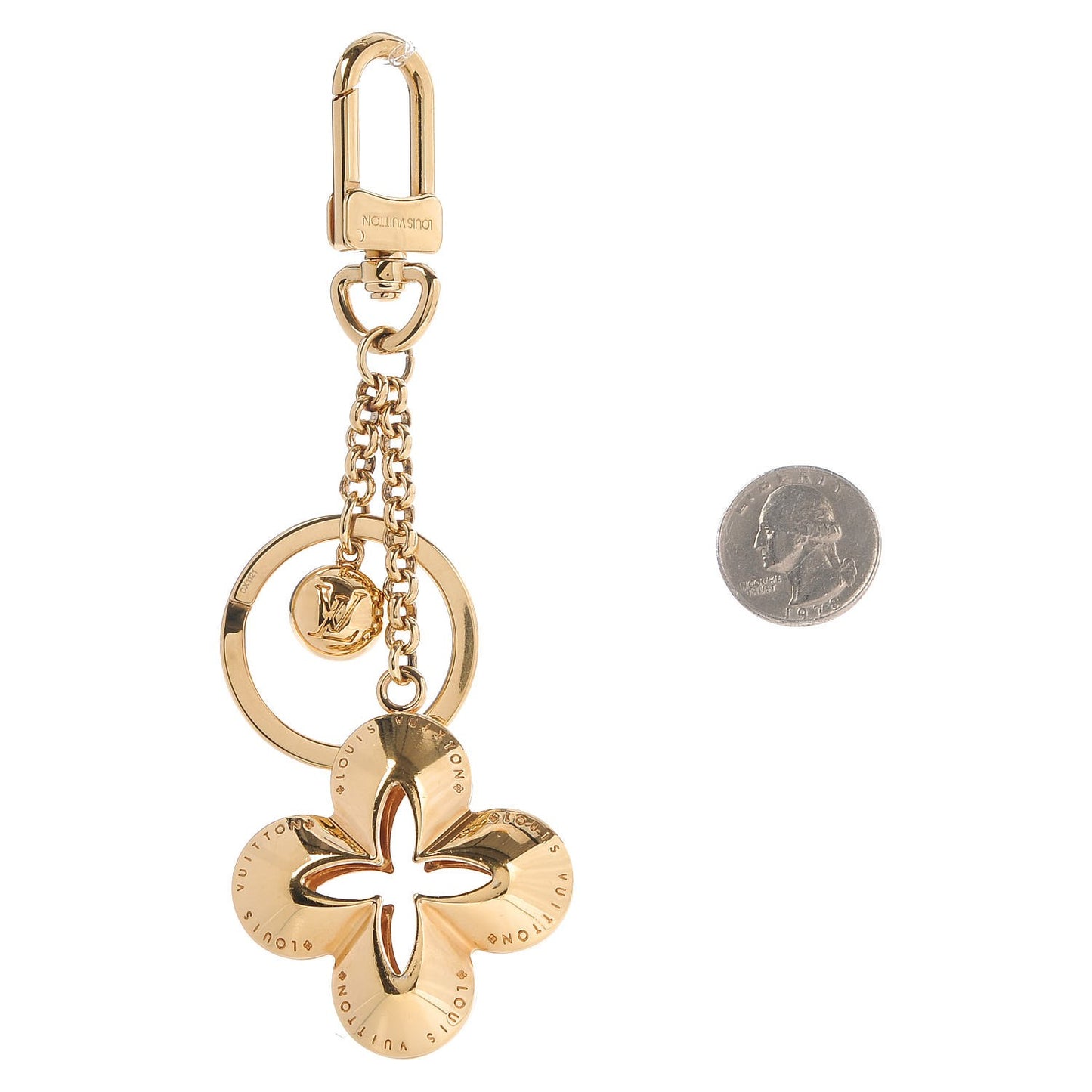 Metal Eclipse Bag Charm Key Holder Gold