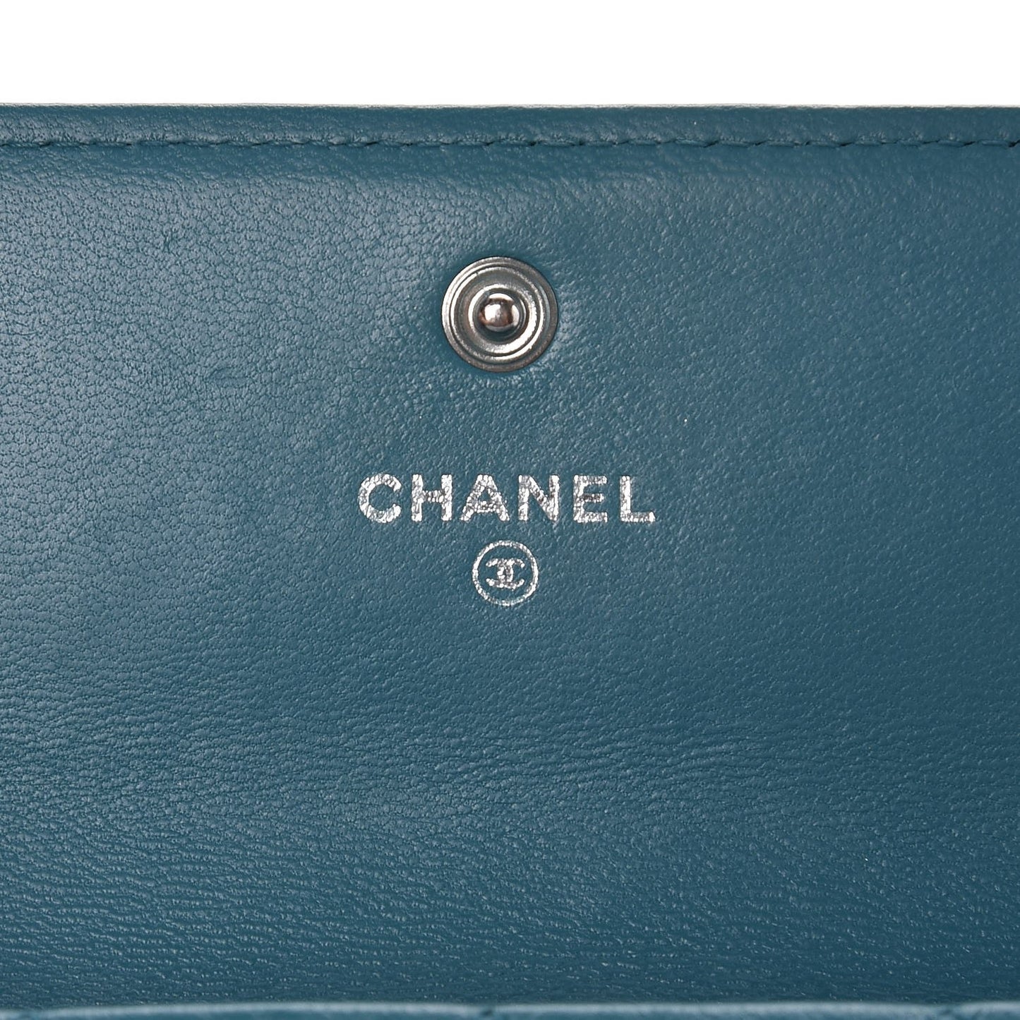 Lambskin Quilted Boy Flap Wallet Turquoise