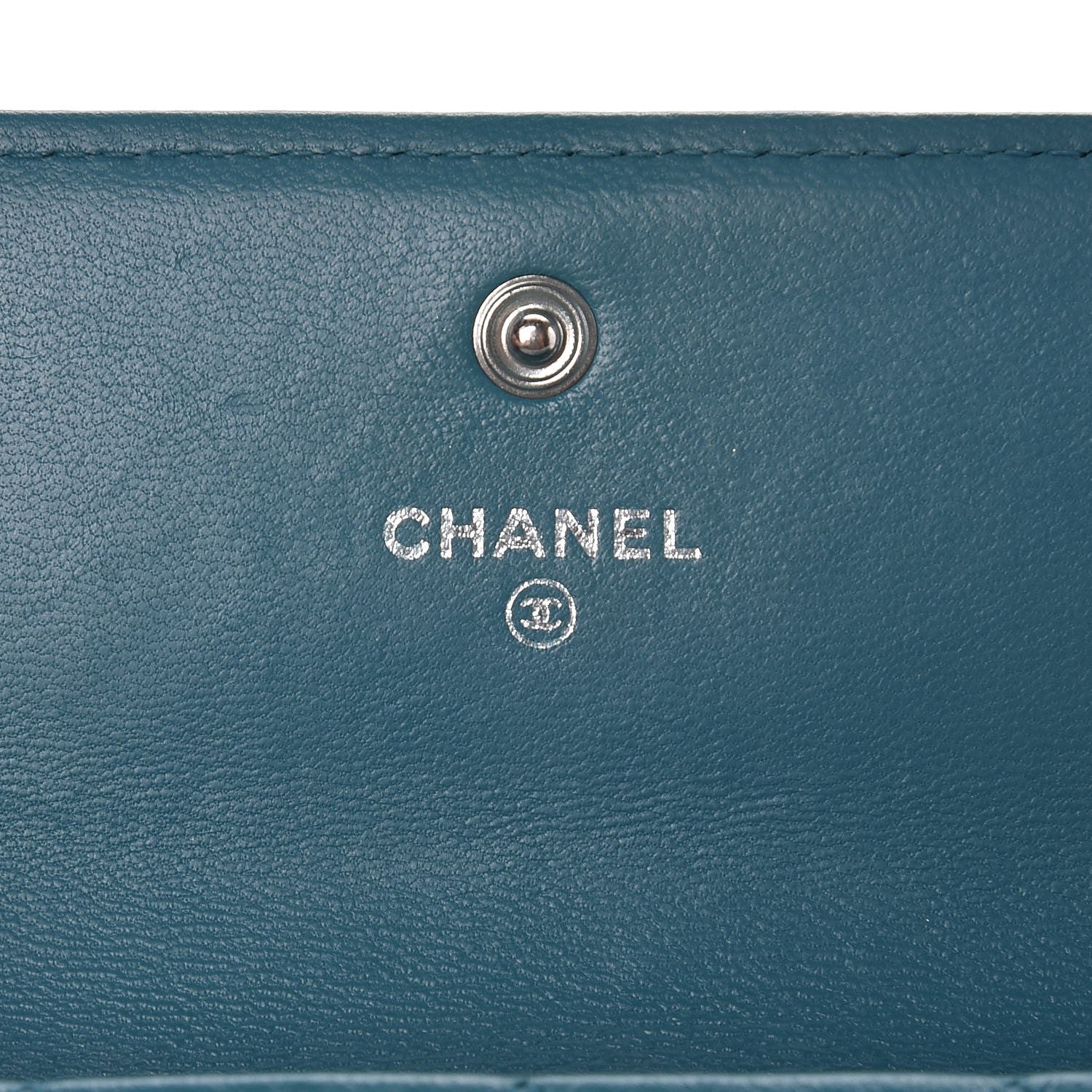Chanel Lambskin Quilted Boy Flap Wallet Turquoise 6 of 8