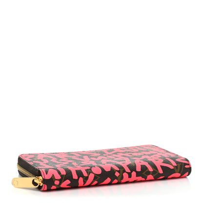 Louis Vuitton Monogram Graffiti Zippy Wallet Fuchsia 4 of 22
