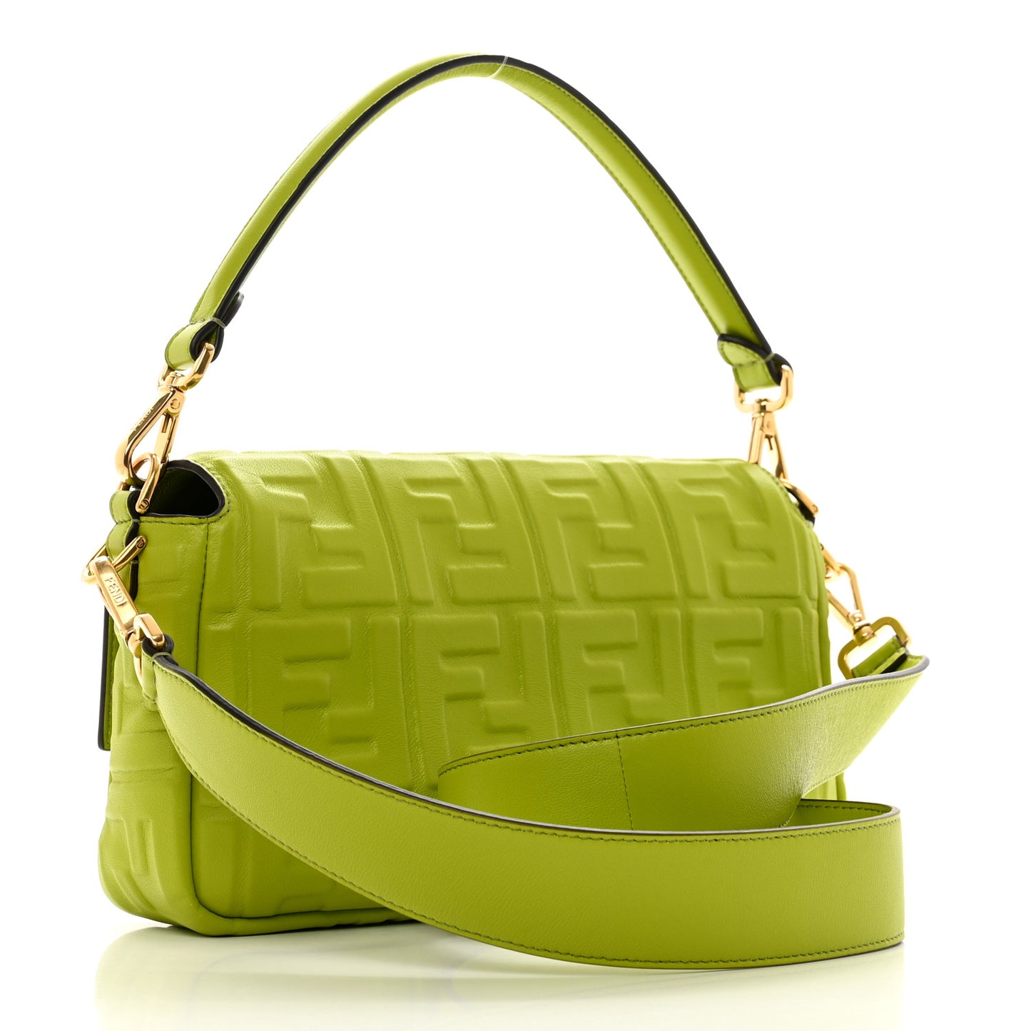 Nappa FF 1974 Embossed Baguette Wasabi