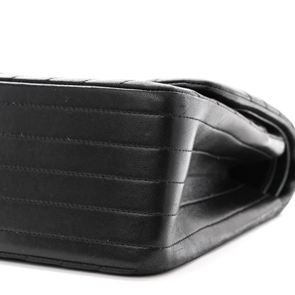 Chanel Lambskin Chevron Quilted Jumbo Double Flap So Black 10 of 15