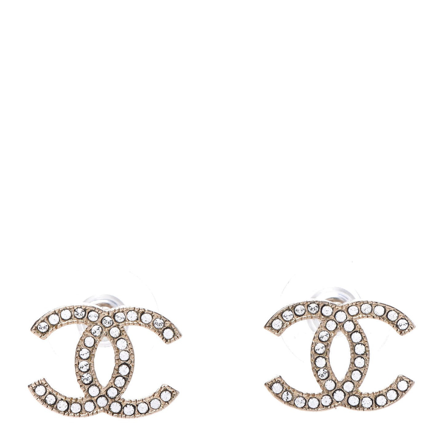 Crystal CC Earrings Gold