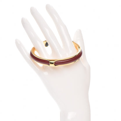 Hermes Tadelakt Kyoto Cuff M Rouge H 2 of 5