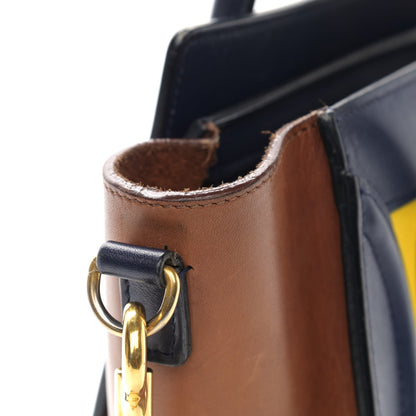 Celine Bullhide Calfskin Suede Tri-color Nano Luggage Multicolor 14 of 14